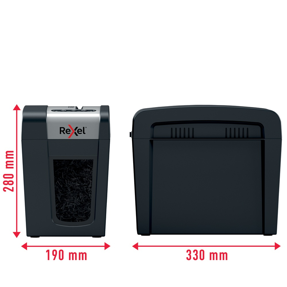 Distrugator manual documente Rexel SECURE MC3 Slim ,  3 coli ,  P5 ,  micro-cut (tip particule) ,  cos 10 litri ,  negru-argintiu ,  Cod Produs: 2020131EU [6]