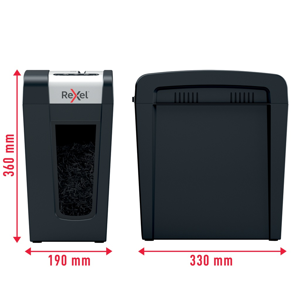 Distrugator manual documente Rexel SECURE MC4 Slim ,  4 coli ,  P5 ,  micro-cut (tip particule) ,  cos 14 litri ,  negru-argintiu ,  Cod Produs: 2020132EU [6]
