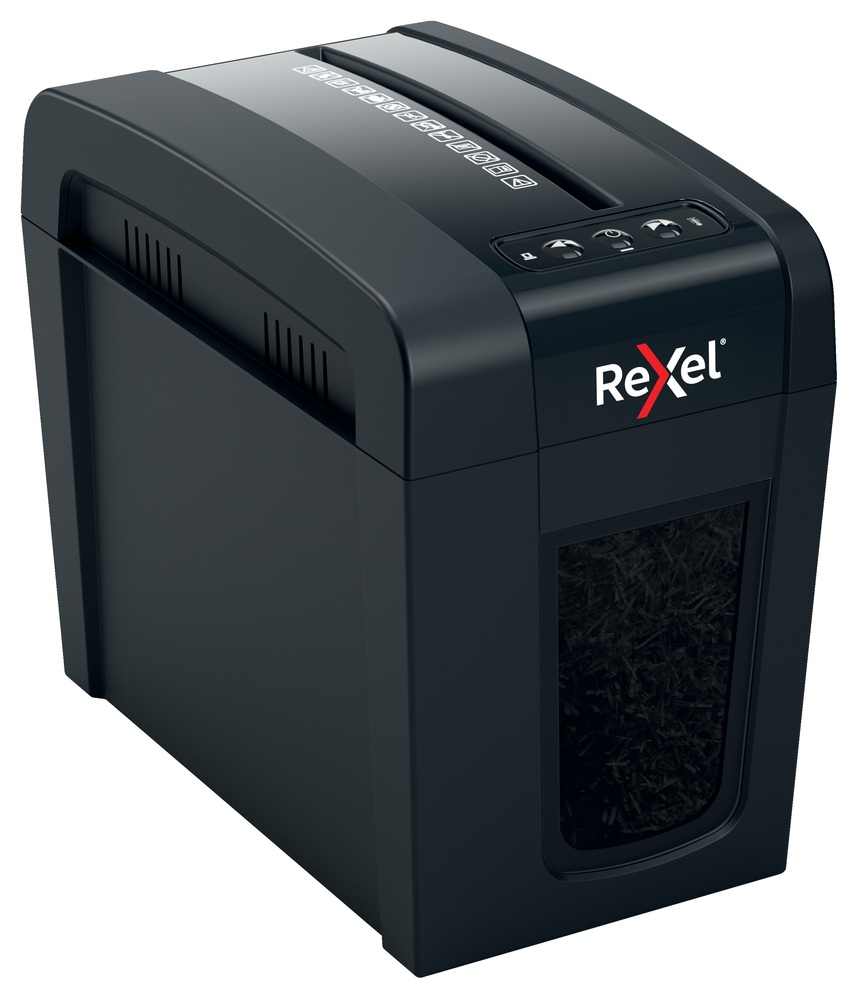 Distrugator manual documente Rexel SECURE X6 Slim ,  6 coli ,  P4 ,  cross-cut (tip confeti) ,  cos 10 litri ,  negru ,  Cod Produs: 2020125EU [3]