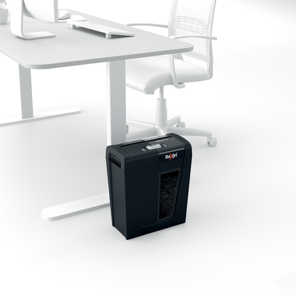 Distrugator manual documente Rexel SECURE X8 ,  8 coli ,  P4 ,  cross-cut (tip confeti) ,  cos 14 litri ,  negru ,  Cod Produs: 2020123EU [10]