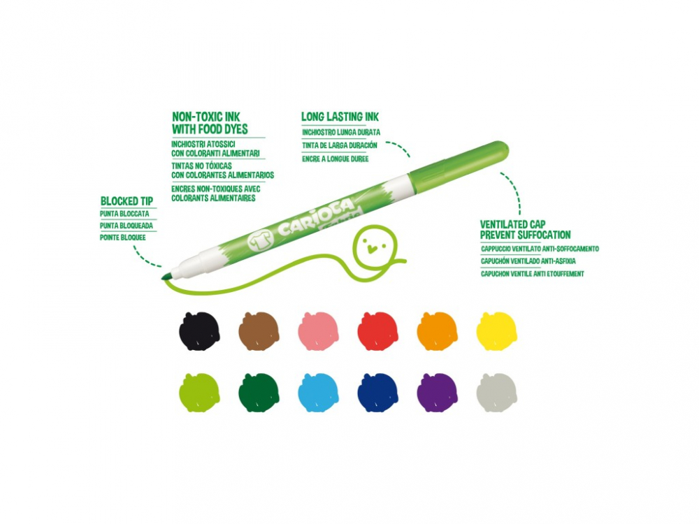 Fineliner Carioca Fabric 10/set [2]