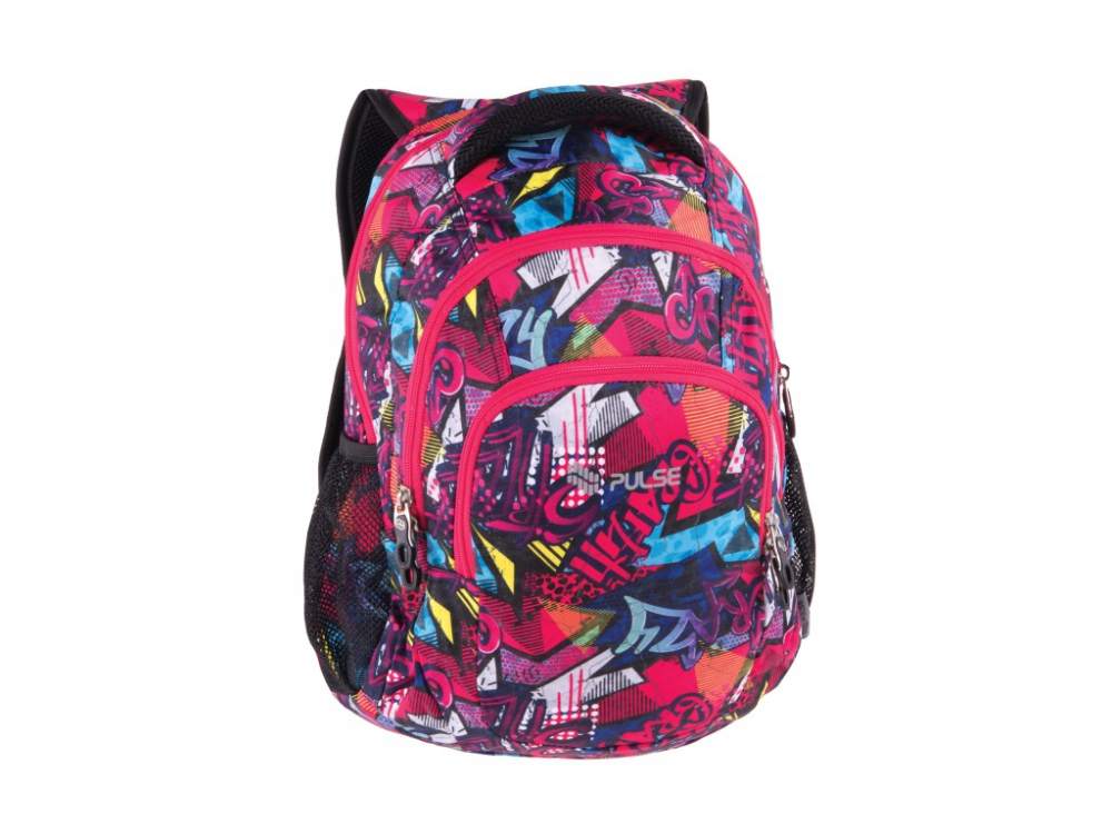 Ghiozdan Pulse Teens Pink Graffiti [1]