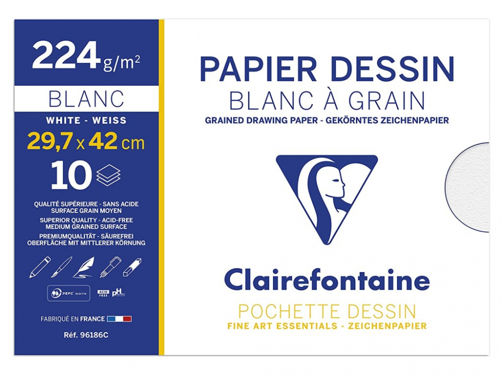 Hartie desen A3 224 g/mp 10 coli/plic Clairefontaine [1]