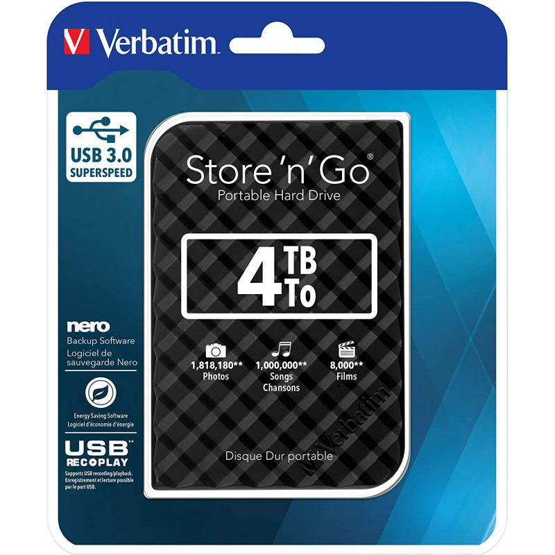 HDD extern Verbatim StoreNGo 4TB 2.5 3.0 black Cod Produs: 53223 [2]
