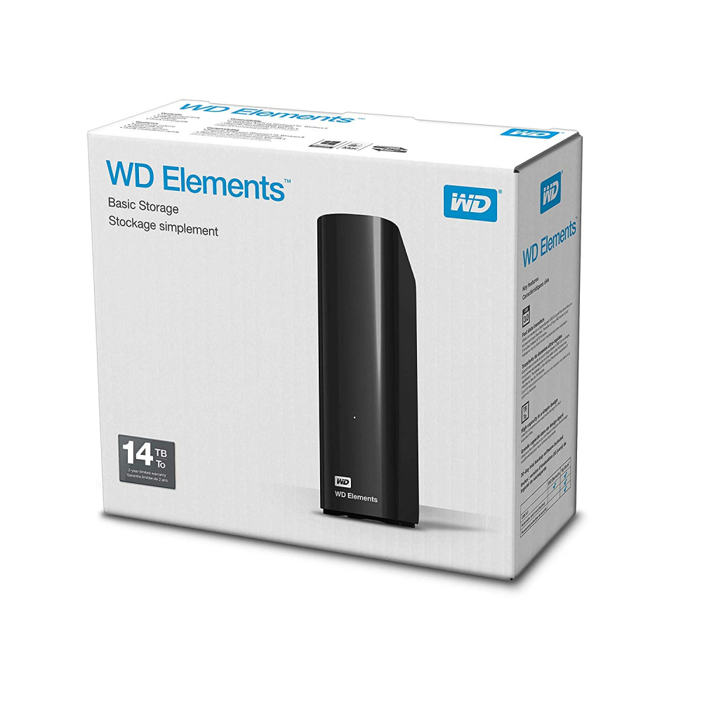 HDD extern WD 14 TB ,  Elements ,  3.5 inch ,  USB 3.0 ,  negru ,  Cod Produs: WDBWLG0140HBK-EESN [6]