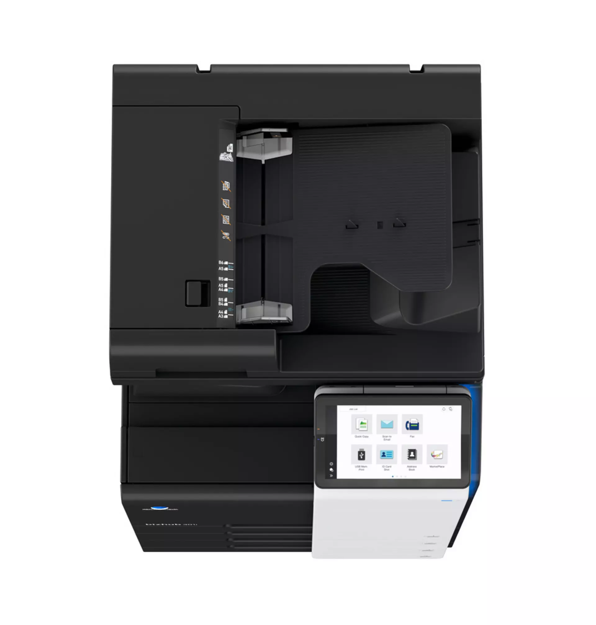 Konica-Minolta Bizhub 301i - Multifunctional laser monocrom A3 cu Stand Mobil 2 Tavi, DUPLEX AUTOMAT RADF, 30 ppm, USB, Retea, NFC, optional FAX [2]