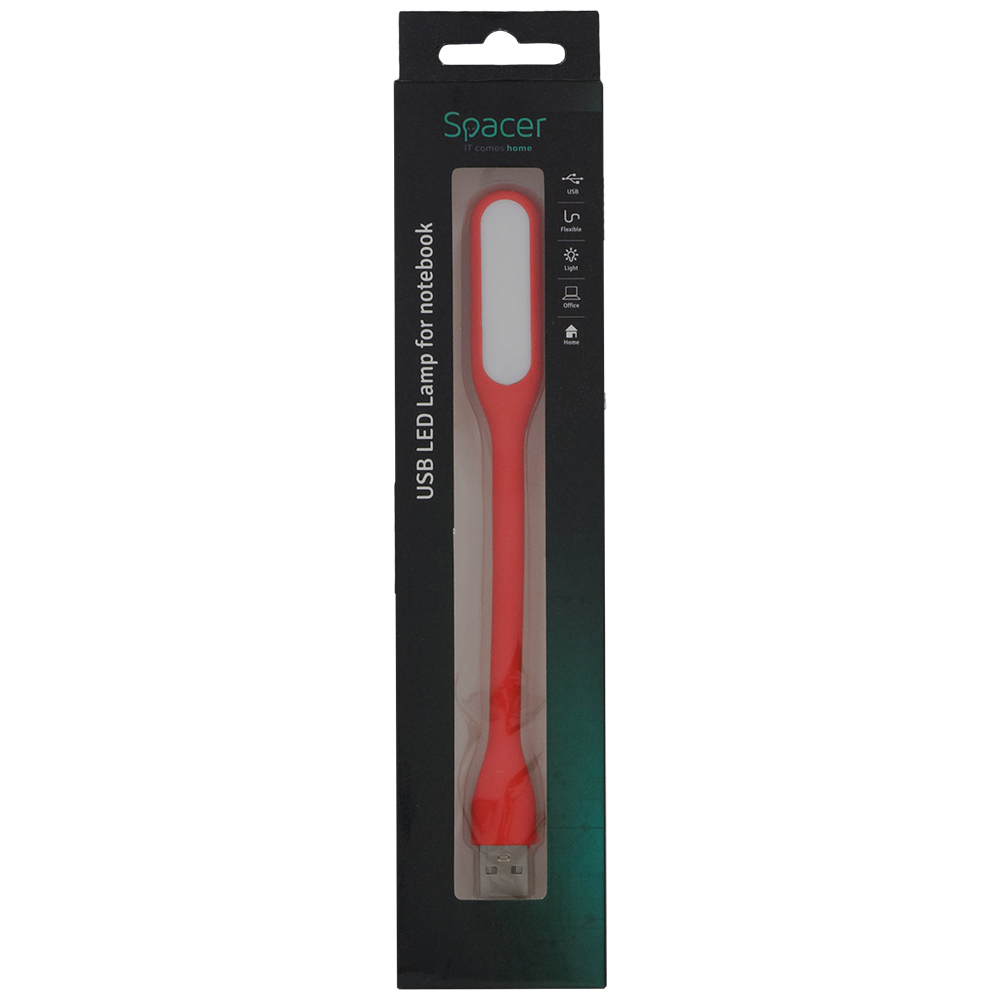 LAMPA LED USB pentru notebook ,  SPACER ,  red ,  Cod Produs: SPL-LED-RD [5]