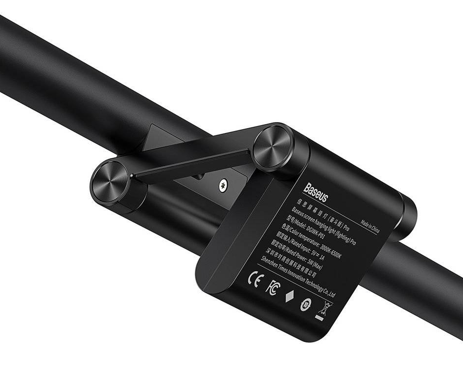 LAMPA MONITOR LED Baseus i-wok ,  simuleaza lumina naturala a soarelui ,  alimentare USB Type-C ,  putere 5W ,  temperatura culoare 3000k-6500k ,  negru Cod Produs: DGIWK-P01 [3]