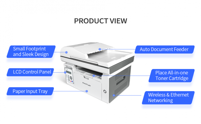 Multifunctional Pantum M6559NW copiere, printare, scanare cu ADF, monocrom, A4, 22 ppm [2]