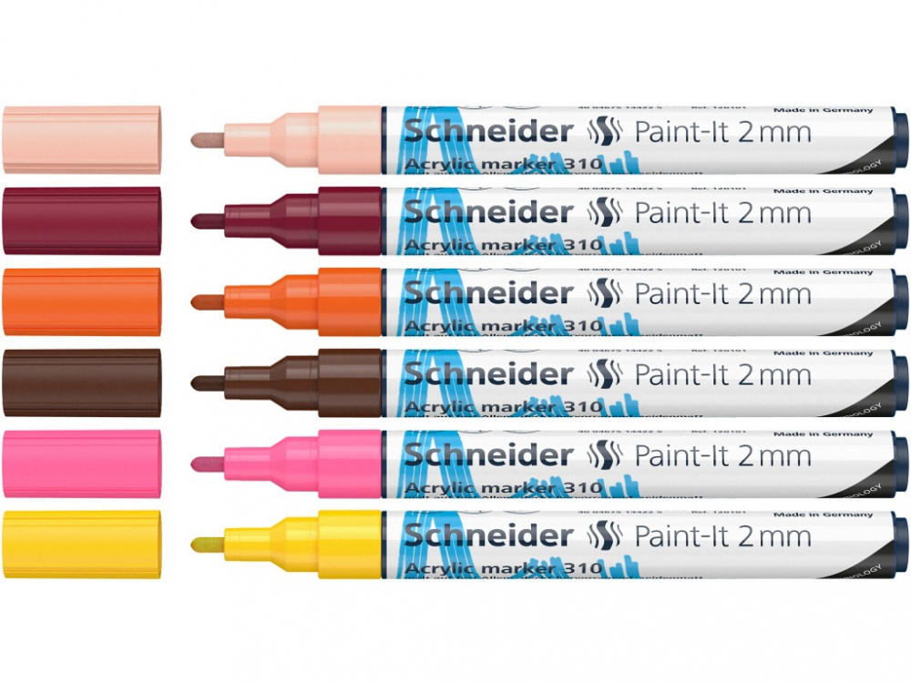 Marker cu vopsea acrilica Paint-It 310 2 mm Schneider 6 buc/set3 [2]