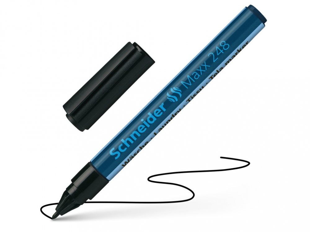 Marker permanent textile 1.0 mm Schneider 248 negru [2]