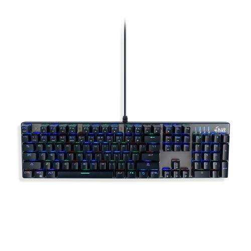 MediaRange Gaming Series Corded mechanical gaming-keyboard with 104 keys and 14 color modes ,  QWERTY (UK) ,  black/silver Cod Produs: MRGS101-UK [1]
