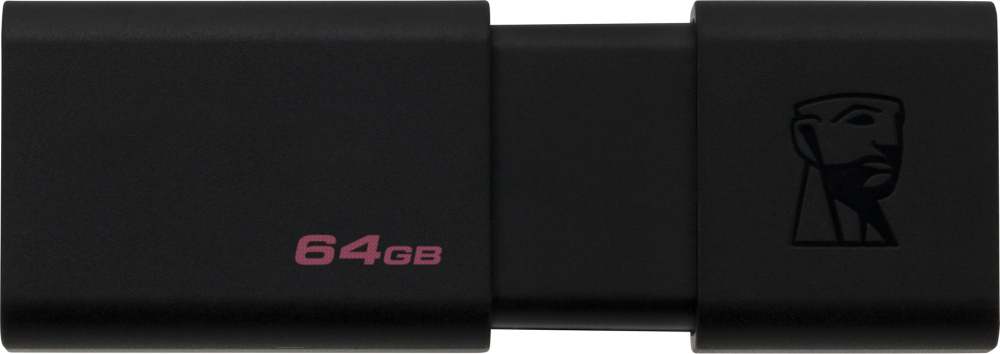 MEMORIE USB 3.0 KINGSTON 64 GB , cu capac , carcasa plastic , negru , Cod Produs: DT100G3/64GB [3]
