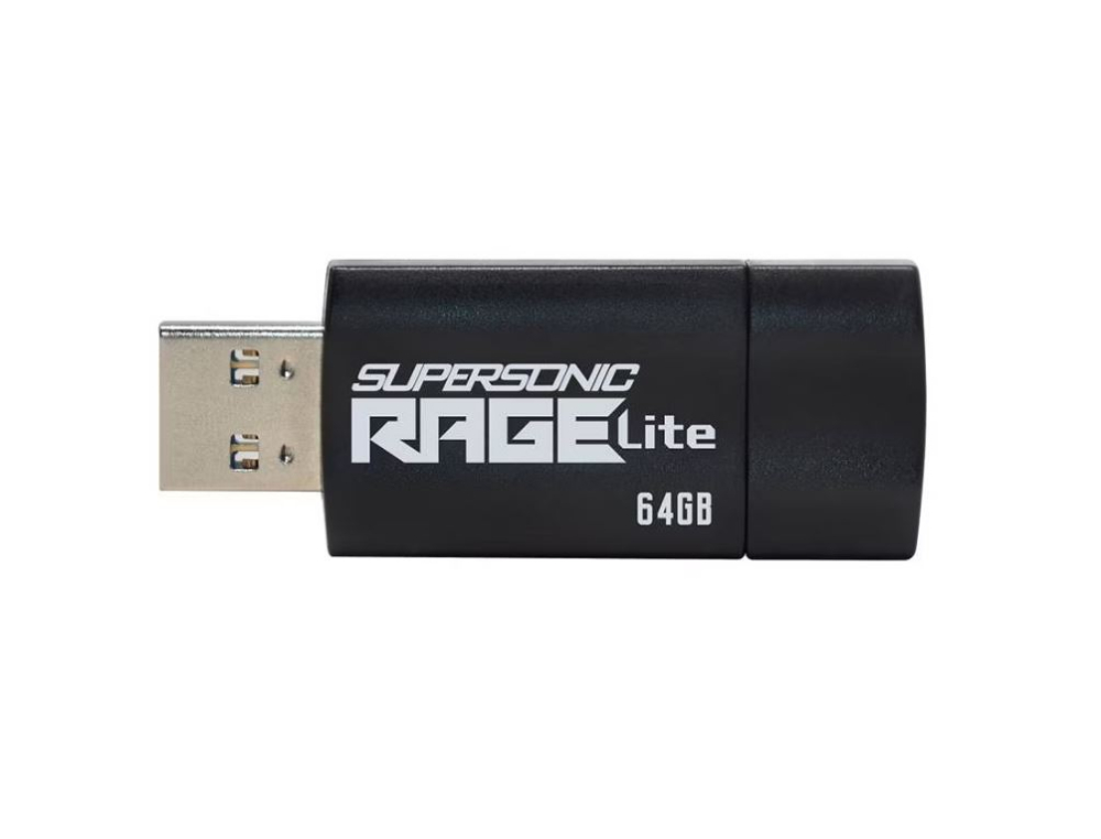 MEMORIE USB 3.2 PATRIOT Supersonic Rage Lite ,  64 GB ,  protectie slide ,  negru ,  Cod Produs: PEF64GRLB32U [3]