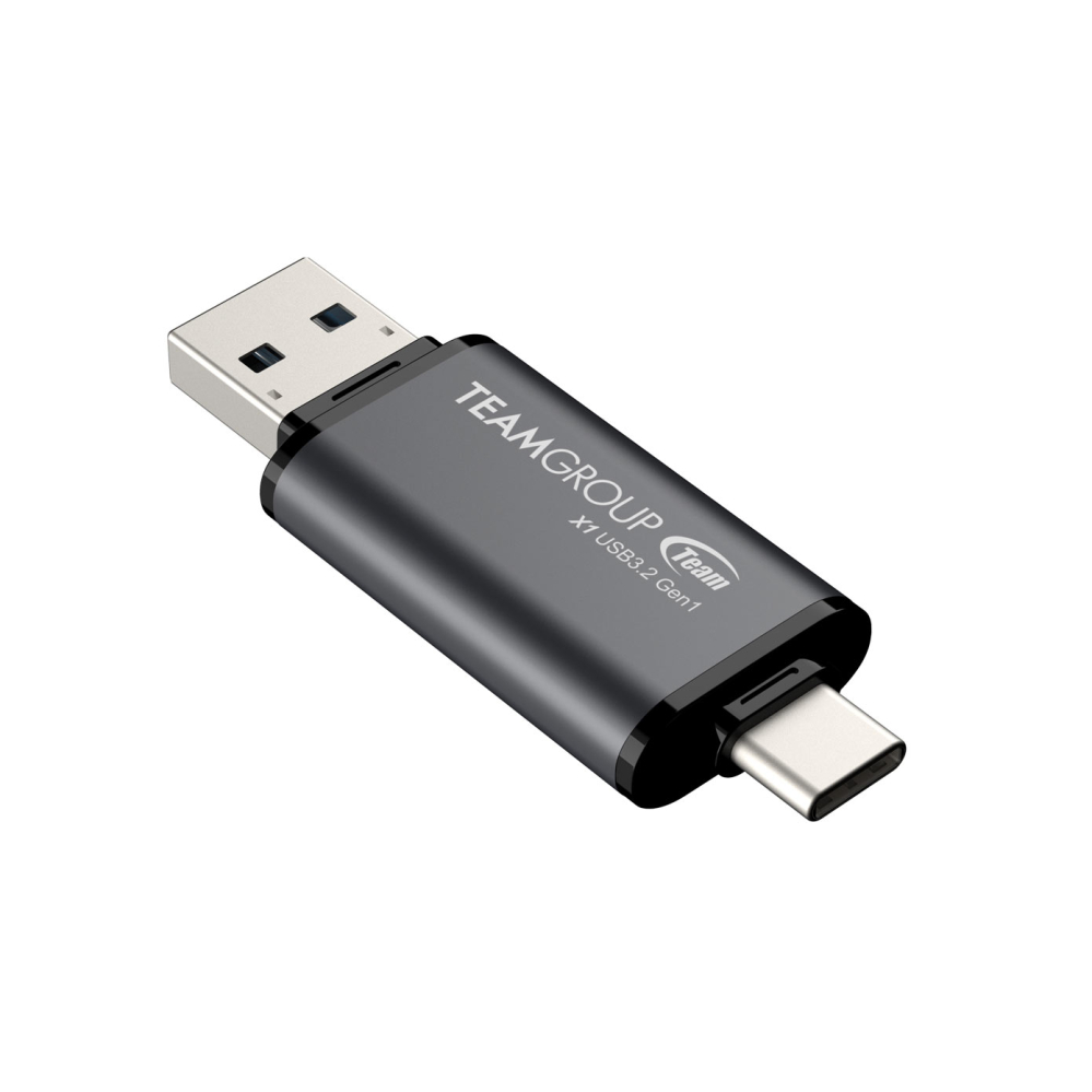 MEMORIE USB 3.2 / USB Type-C 3.1 TEAMGROUP X1 ,  64 GB ,  plastic ,  gri Cod Produs: TX1364GC01 [4]
