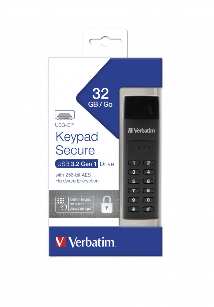 MEMORII USB Verbatim VER 49430 KEYPAD SECURE USB 3.1 G1 DRIVE ,  Cod Produs: 49430 [4]