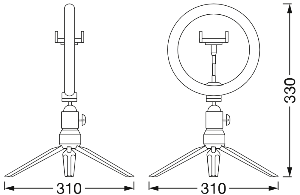 MOBILE CAMERA LIGHT RING DESKTOPUSBLEDV Cod Produs: 4058075666870 [3]