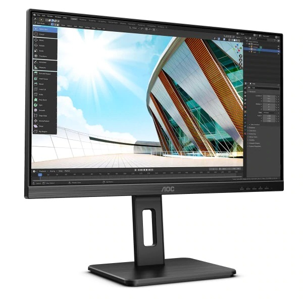 MONITOR AOC 23.8 inch , Multimedia , IPS , WQHD (2560 x 1440) , Wide , 250 cd/mp , 4 ms , HDMI , VGA , DisplayPort , Cod Produs: 24P2Q [2]