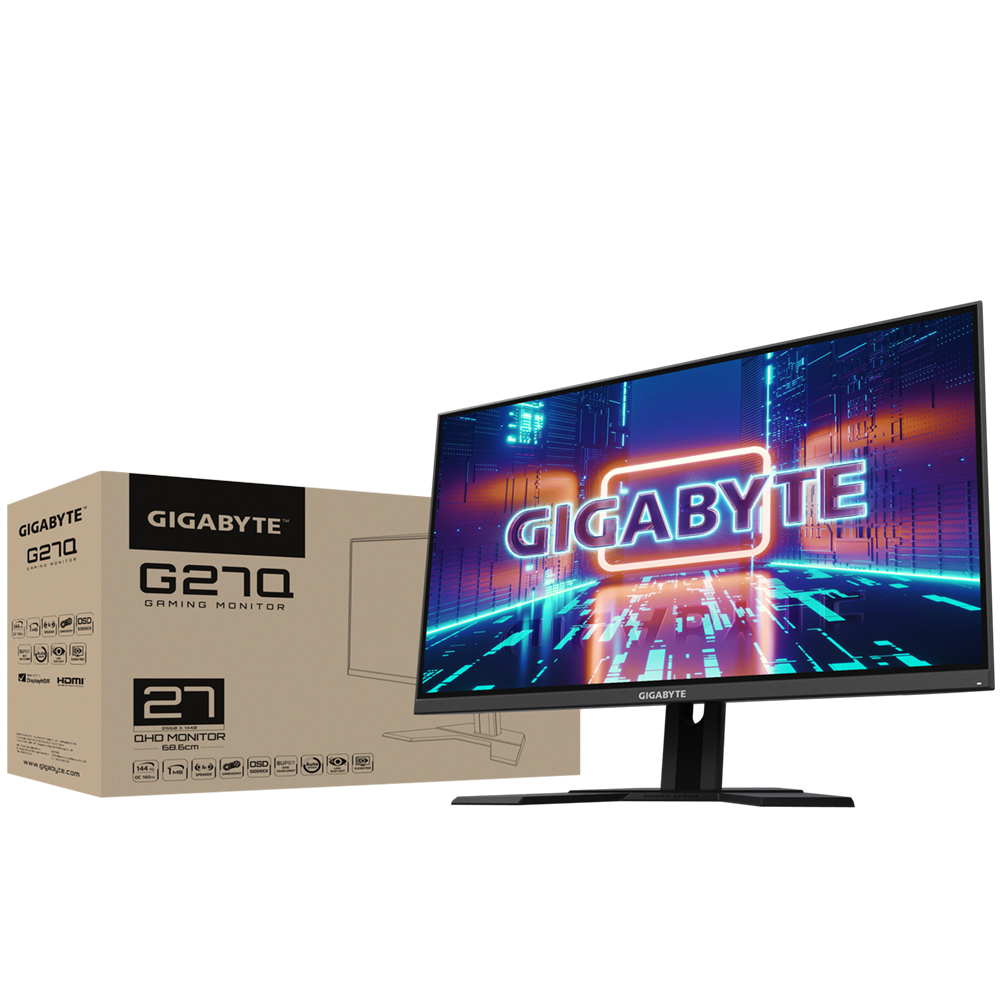 MONITOR GIGABYTE 27 inch ,  Gaming ,  IPS ,  WQHD (2560 x 1440) ,  Wide ,  350 cd/mp ,  1 ms ,  HDMI x 2 ,  DisplayPort ,  Cod Produs: G27Q [8]