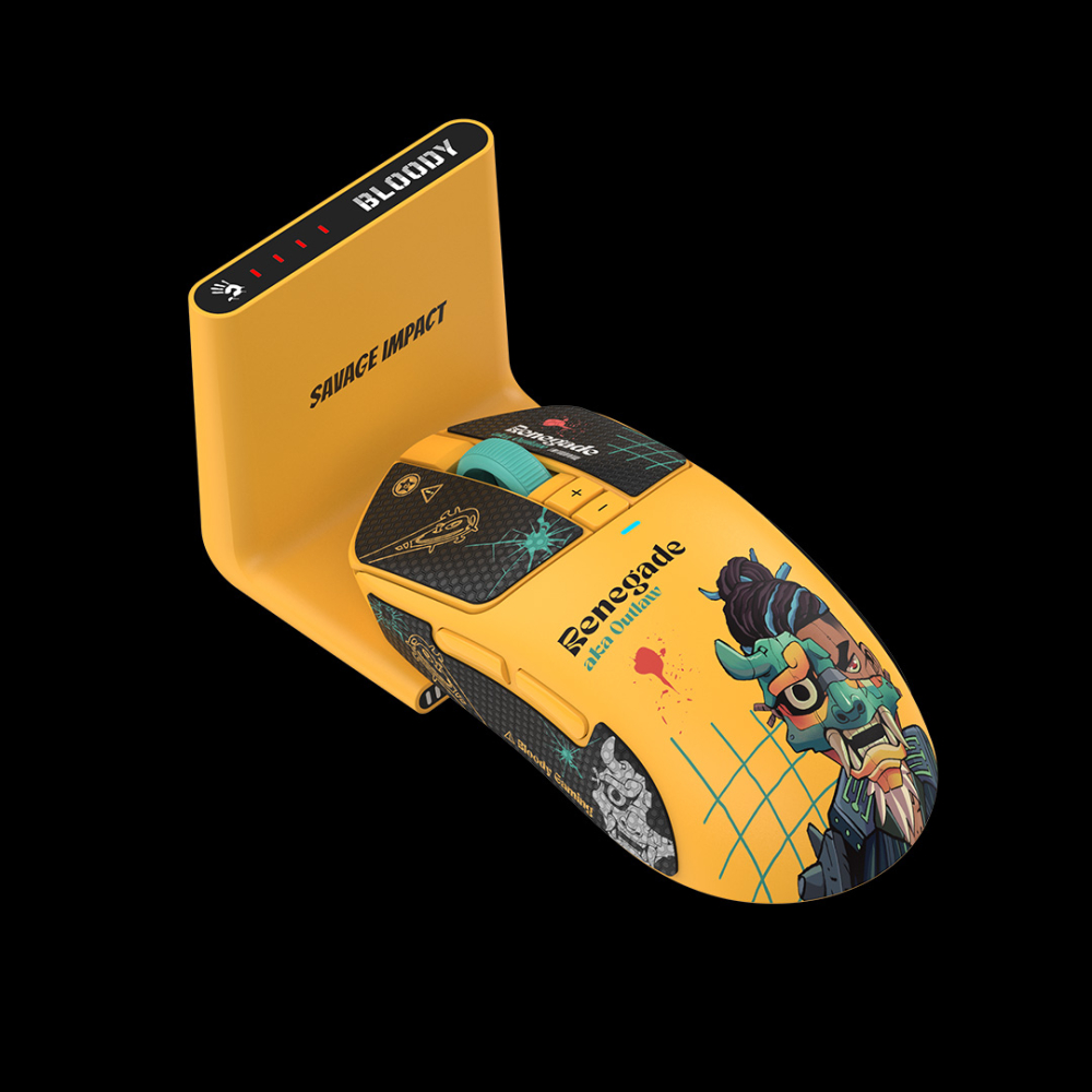 Mouse A4Tech, gaming, BLOODY WAVELINK FULL,SPEED DUAL MODE WIRELESS USB RENEGADE SUNSET, Cod Produs: R72UltraDuo RENEGADE SUNSET [5]