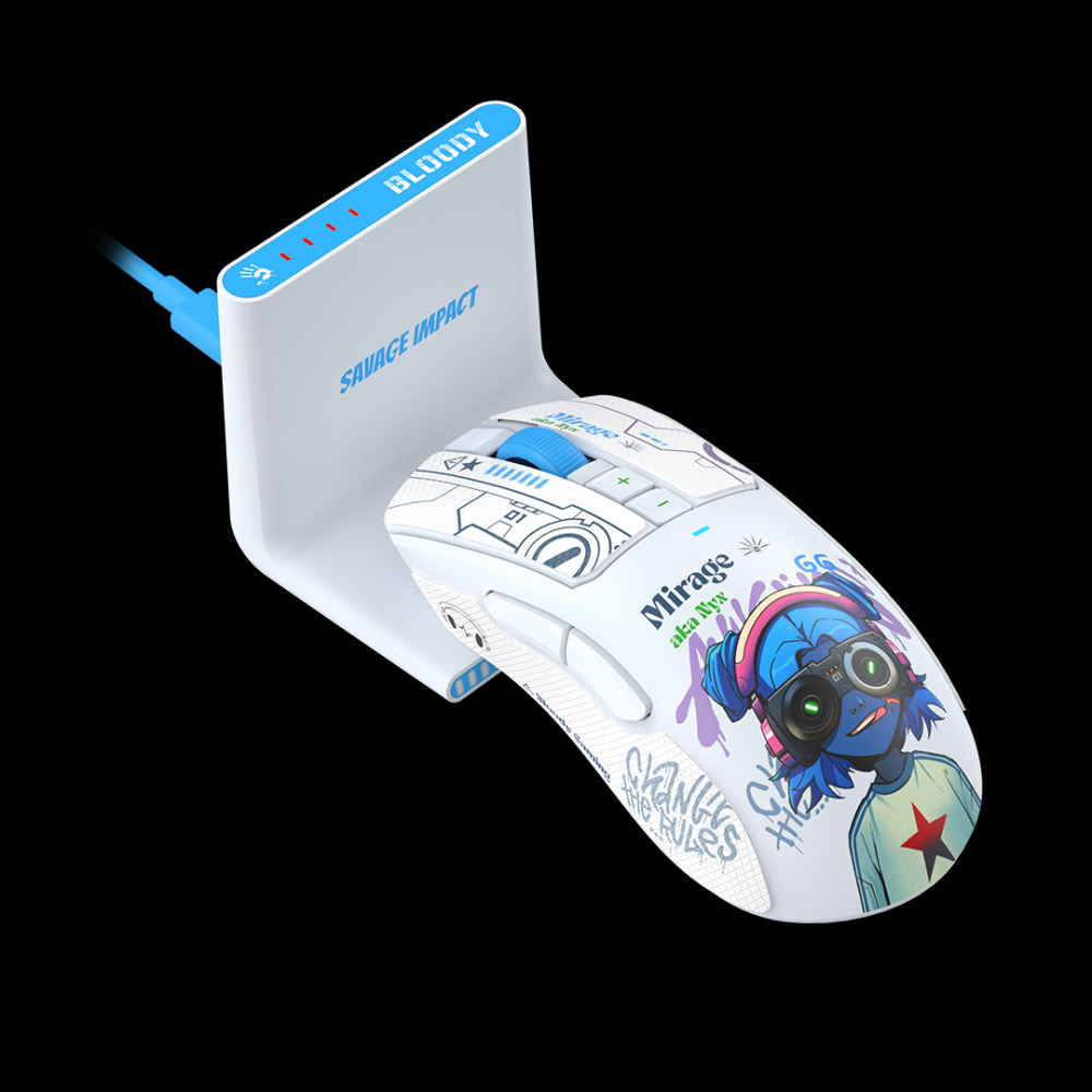 Mouse A4Tech, gaming, Bloody WaveLink Full Speed Dual Mode Wireless  USB Type-C/Charging Dock /Nyx Mirage, Cod Produs: R73UltraDuo Nyx Mirage [3]