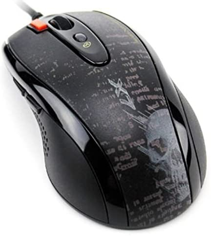 MOUSE A4tech, gaming, cu fir, USB, optic, 3000 dpi, butoane/scroll 4/1, buton selectare viteza, negru, Cod Produs: F5-BK [2]