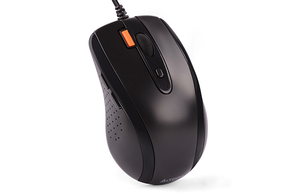 MOUSE A4tech, PC sau NB, cu fir, USB, optic, 1600 dpi, butoane/scroll 7/1, buton selectare viteza, negru, Cod Produs: N-70FX-BK [3]