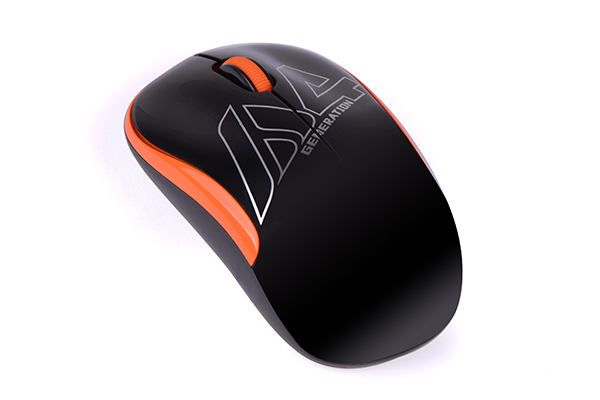 MOUSE A4tech, PC sau NB, wireless, 2.4GHz, optic, 1000 dpi, butoane/scroll 3/1, , negru / portocaliu, 45507104 Cod Produs: G3-300N-BO [2]
