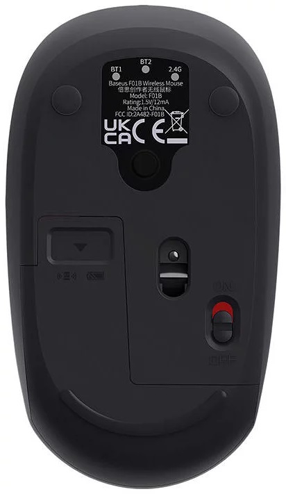 MOUSE Baseus , wireless 2.4GHz , optic , 3/1 butoane/scroll , 800/1200/1600DPI , raza 10-20m , gri Cod Produs: B01055502833-00 [3]