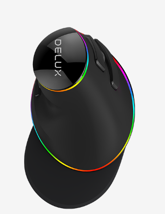 MOUSE DELUX ,  PC sau NB ,  cu fir ,  USB ,  optic ,  4000 dpi ,  butoane/scroll 6/1 ,  ergonomic ,  RGB light ,  negru ,  Cod Produs: M618PLUS-RGB-BK [3]