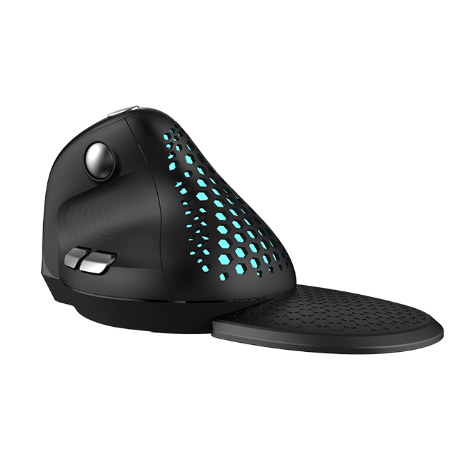MOUSE DELUX , PC sau NB , wireless , 2.4GHz , BT5.0 , optic , 4000 dpi , butoane/scroll 6/1 , ergonomic , suport mana , negru , Cod Produs: M618XSD-BK [2]