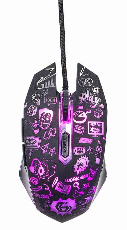 MOUSE GEMBIRD ,  gaming ,  cu fir ,  USB ,  optic ,  3600 dpi ,  butoane/scroll 6/1 ,  iluminare ,  cablu 1.5m ,  negru ,  Cod Produs: MUS-6B-GRAFIX-01 [3]