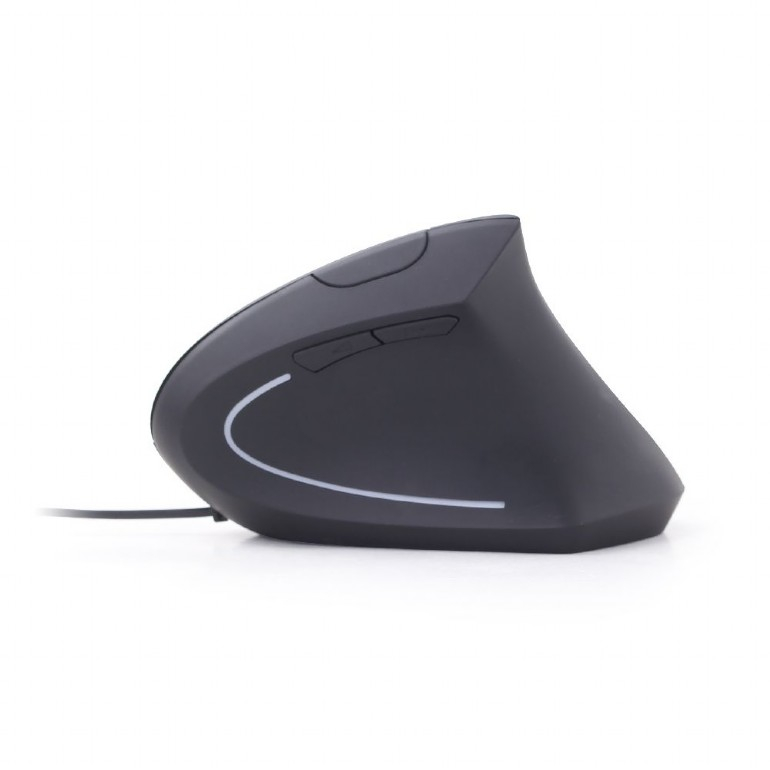 MOUSE GEMBIRD, PC sau NB, cu fir, USB, optic, 3200 dpi, butoane/scroll 6/1, ergonomic, negru, Cod Produs: MUS-ERGO-01 [5]