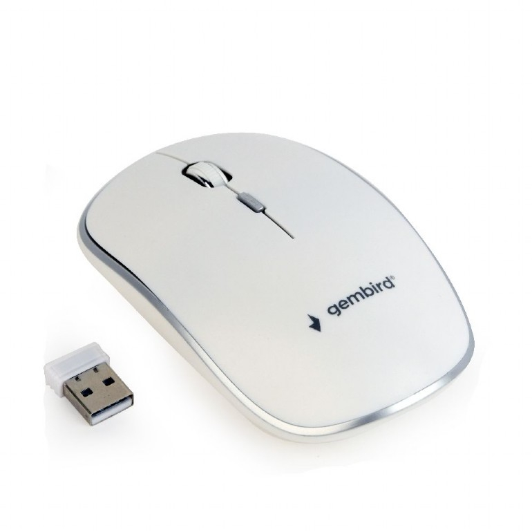 MOUSE GEMBIRD, PC sau NB, wireless, 2.4GHz, optic, 1600 dpi, butoane/scroll 4/1, , alb, Cod Produs: MUSW-4B-01-W [2]