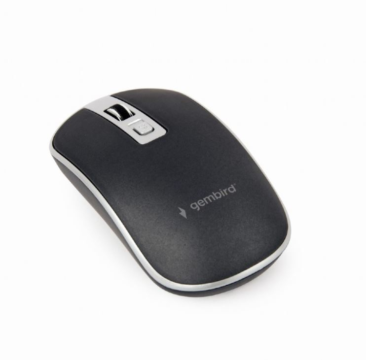MOUSE GEMBIRD, PC sau NB, wireless, 2.4GHz, optic, 1600 dpi, butoane/scroll 4/1, , negru / argintiu, Cod Produs: MUSW-4B-06-BS [2]