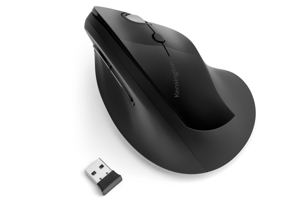 MOUSE Kensington - ergonomic, PC sau NB, wireless, 2.4GHz, optic, 1600 dpi, butoane/scroll 6/1, butoane programabile, ergonomic, negru, Cod Produs: K75501EU [2]