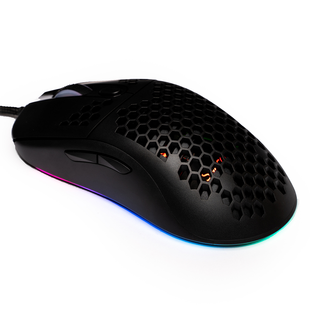 MOUSE Spacer - gaming, gaming, cu fir, USB, optic, 6.400 dpi, butoane/scroll 7/1, iluminare RGB, negru, Cod Produs: SPGM-ALIEN-LIGHT [3]