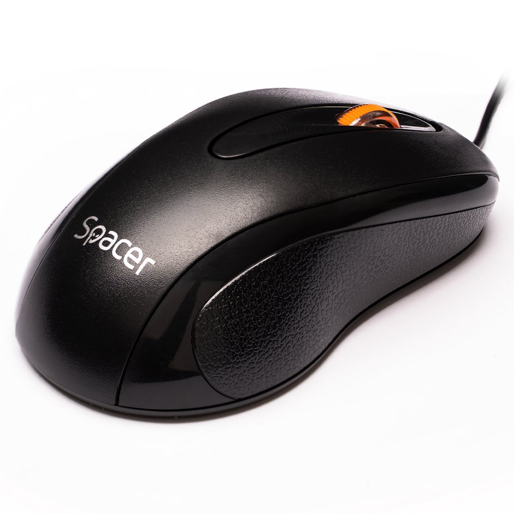 MOUSE  Spacer, PC sau NB, cu fir, USB, optic, 1200 dpi, butoane/scroll 3/1, , negru, Cod Produs: SPMO-F01 [5]