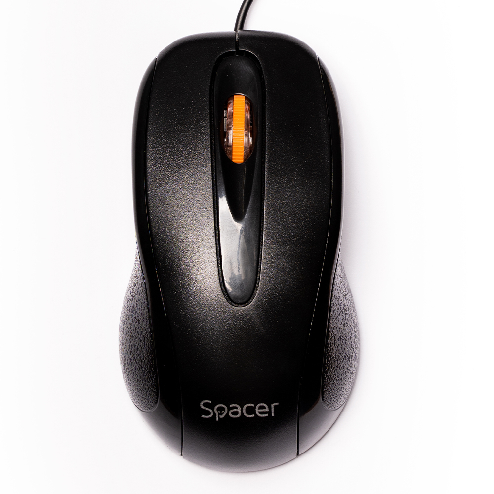 MOUSE  Spacer, PC sau NB, cu fir, USB, optic, 1200 dpi, butoane/scroll 3/1, , negru, Cod Produs: SPMO-F01 [2]