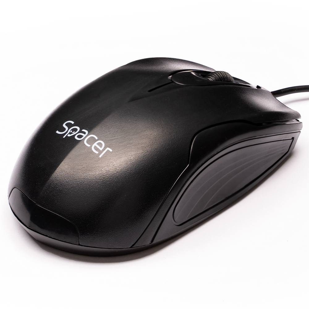 MOUSE  Spacer, PC sau NB, cu fir, USB, optic,  1200 dpi, butoane/scroll 3/1, , negru, Cod Produs: SPMO-M11 [3]