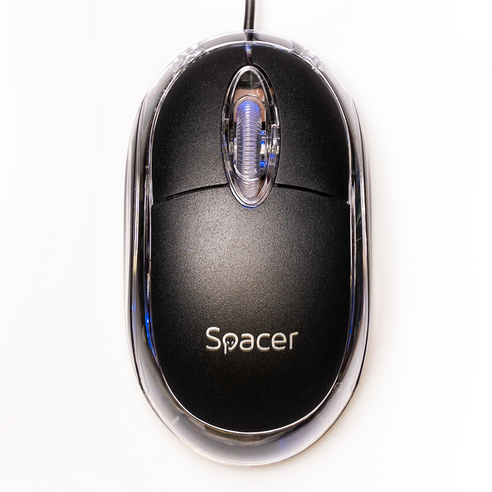 MOUSE  Spacer, PC sau NB, cu fir, USB, optic,  800 dpi, butoane/scroll 3/1, , negru, Cod Produs: SPMO-080 [2]