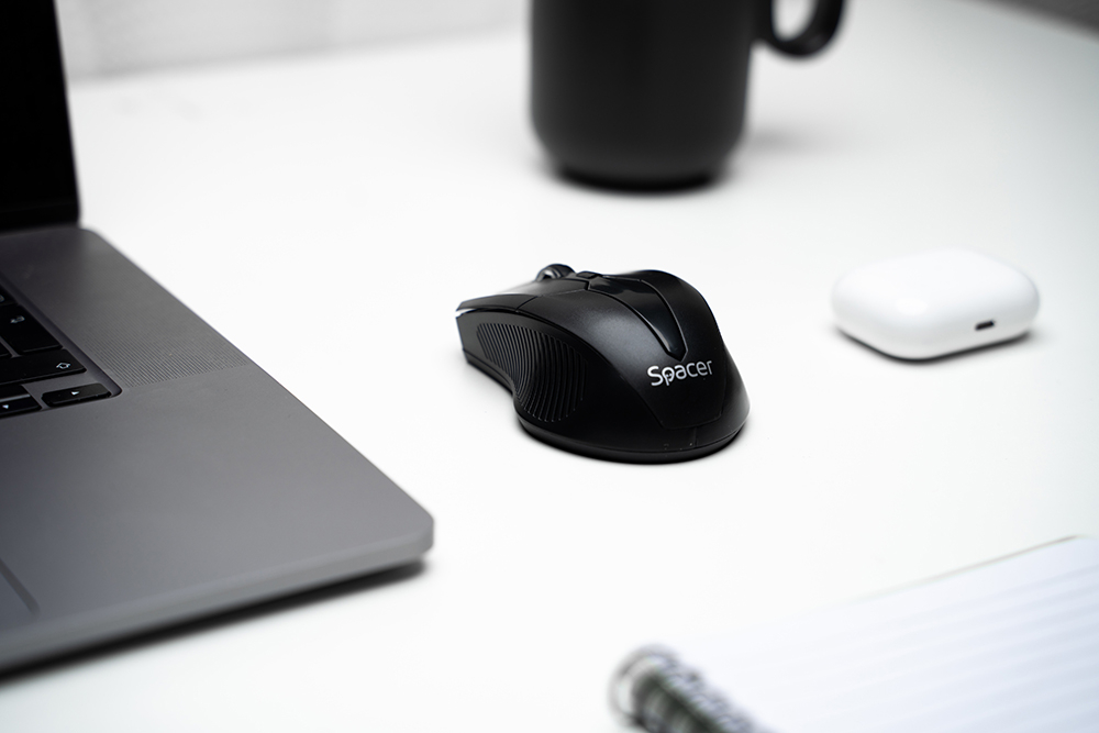 MOUSE  Spacer, PC sau NB, wireless, 2.4GHz, optic, 1600 dpi, butoane/scroll 4/1,buton ON/OFF, negru, Cod Produs: SPMO-W02 [5]