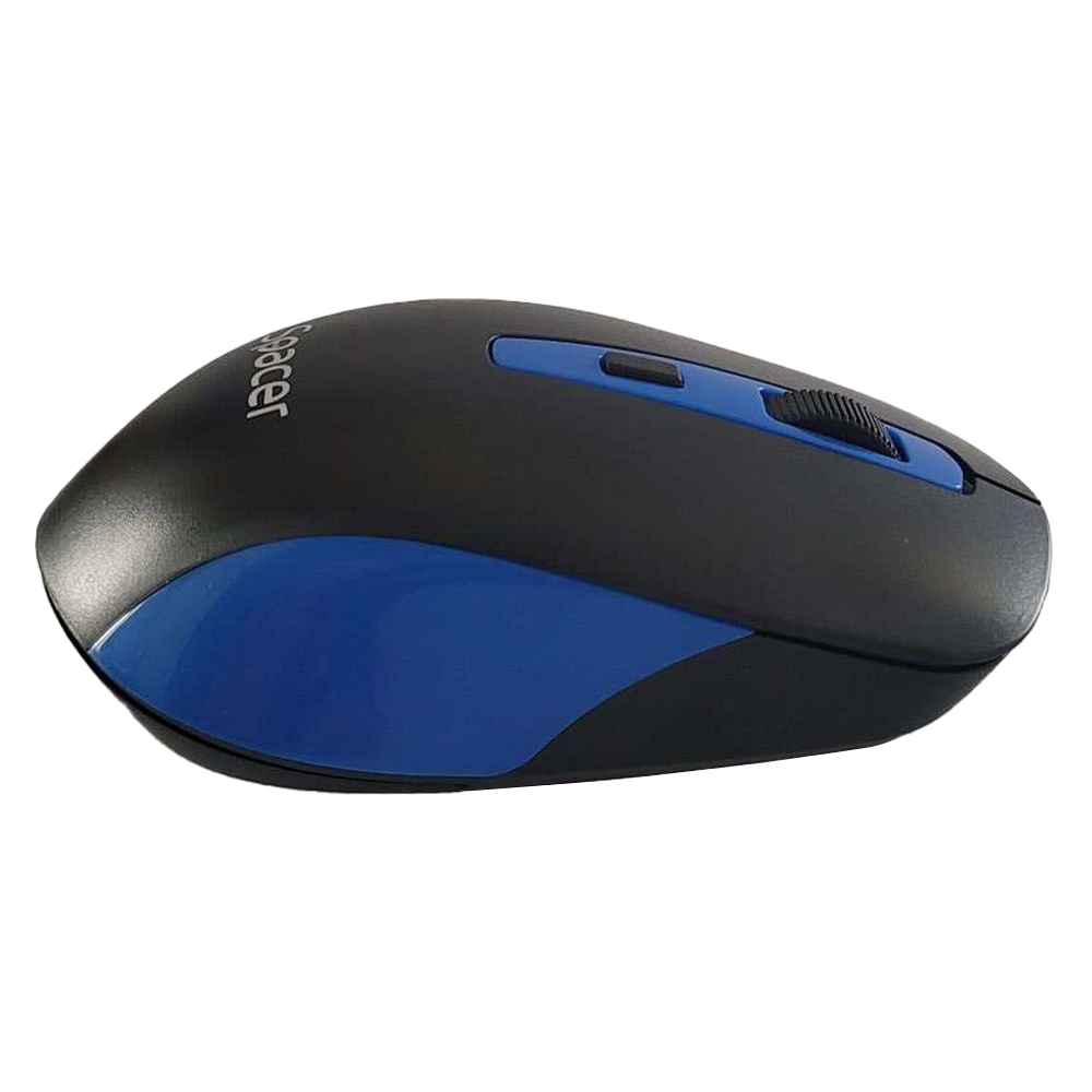 MOUSE Spacer, PC sau NB, wireless, 2.4GHz, optic, 1600 dpi, butoane/scroll 4/1, negru cu albastru, baterii incluse 2x AAA, ambalaj blister Cod Produs: SPMO-WS01-BKBL [5]