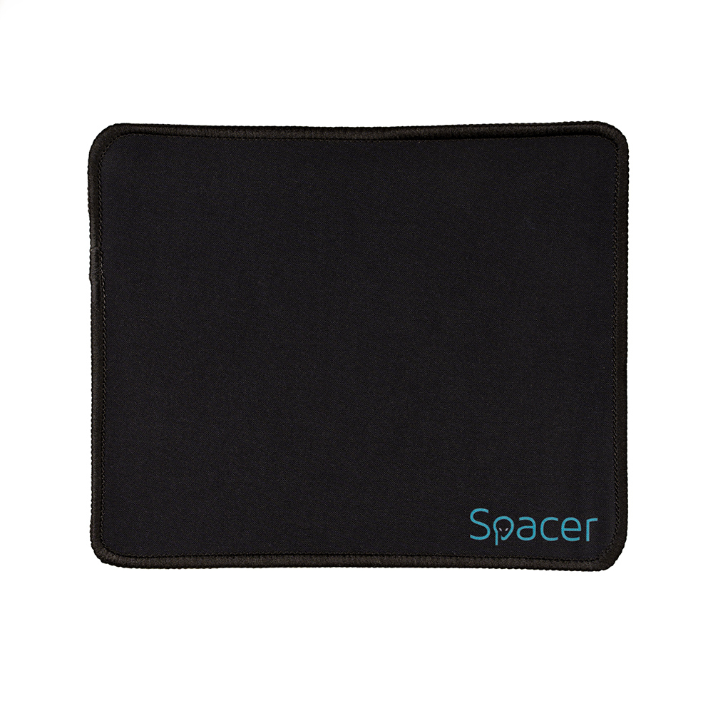 MousePAD SPACER ,  cauciuc si material textil ,  cusut pe margine ,  220 x 180 x 2 mm ,  negru Cod Produs: SP-PAD-S [2]