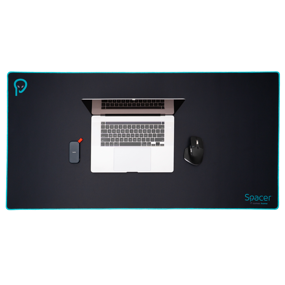 MousePAD SPACER gaming ,  cauciuc si material textil ,  1200 x 600 x 3 mm ,  negru Cod Produs: SPMP-PAD-GAME-XL-BK [5]