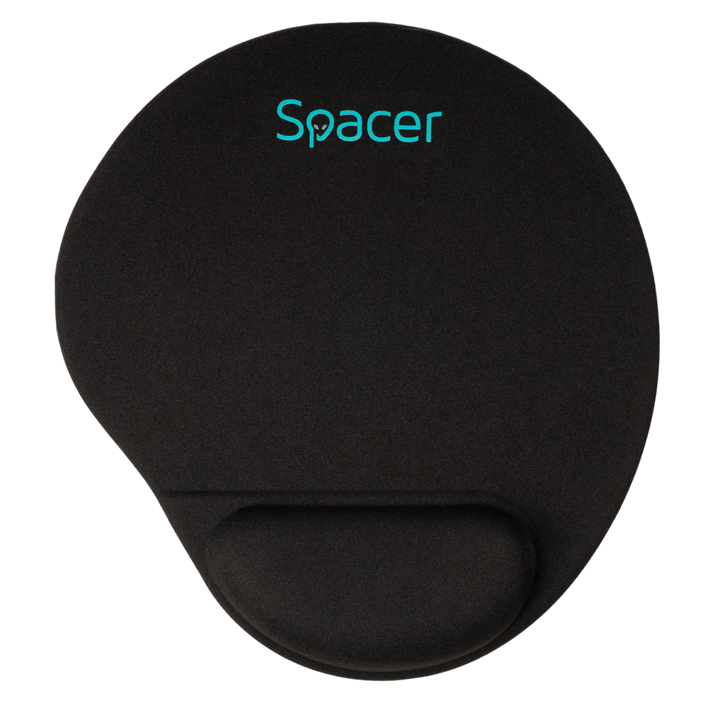 MousePAD SPACER ,  suport incheietura cu gel ,  cauciuc si material textil ,  240 x 220 mm ,  negru Cod Produs: SPMP-PAD-GEL-BK [2]