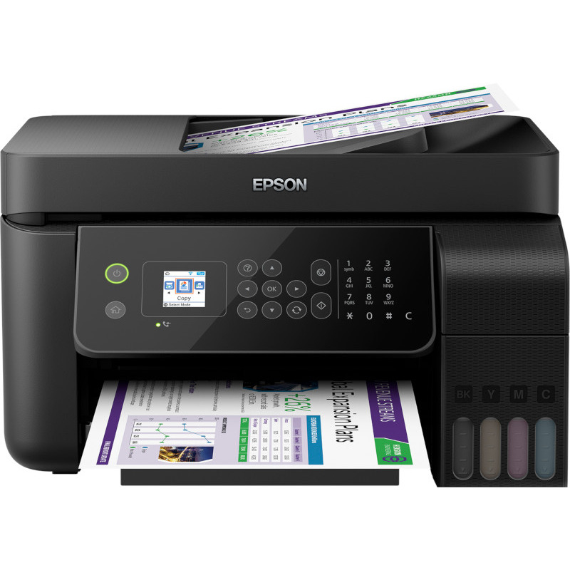 Multifunctional Inkjet CISS Color Epson L5190 , A4 , Functii: Impr|Scan|Cop|Fax , Vit Print Mono: 33 ppm , Vit Print color: 33 ppm , Conectiv: USB|Retea|Wi-Fi , Duplex: nu , ADF: ADF(Timbru Verde 21le [1]