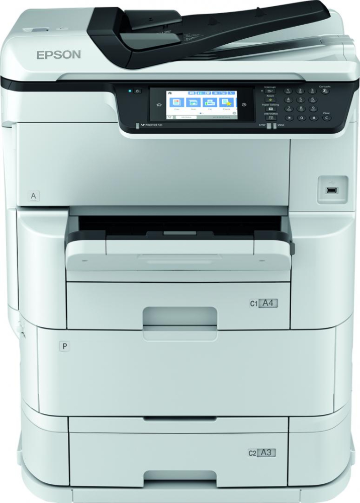 Multifunctional Inkjet CISS Color EPSON WF-C878RDTWFC , A4 , Functii: Impr|Scan|Cop|Fax , Vit Print Mono: 25ppm , Vit Print color: 24ppm , Conectiv: USB|Ret|Wi-Fi , Duplex: Da ADF: ADF (Timbru Verde 1 [1]