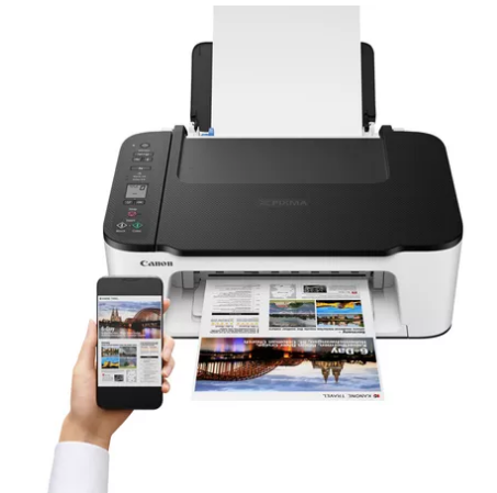 Multifunctional Inkjet Color Canon Pixma TS3452 Black/White , A4 , Functii: Impr|Scan|Cop , Vit Print Mono: 7.7ipm , Vit Print color: 4ipm , Conectiv: USB|WiFi , Duplex: Nu , ADF: Nu(timbru verde 11 l [5]