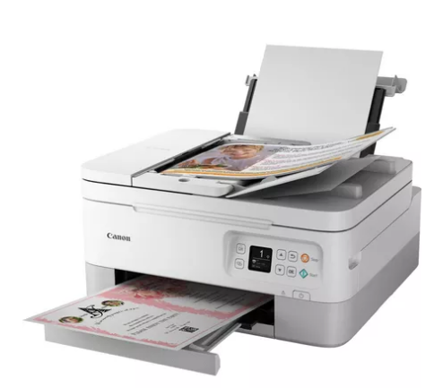Multifunctional Inkjet Color Canon Pixma TS7451a White , A4 , Functii: Impr|Scan|Cop , Viteza Print Mono: 13ipm , Viteza Print color: 6.8ipm , Conectiv: USB|Wi-Fi , Duplex: Da , ADF: ADF(timbru verde  [3]